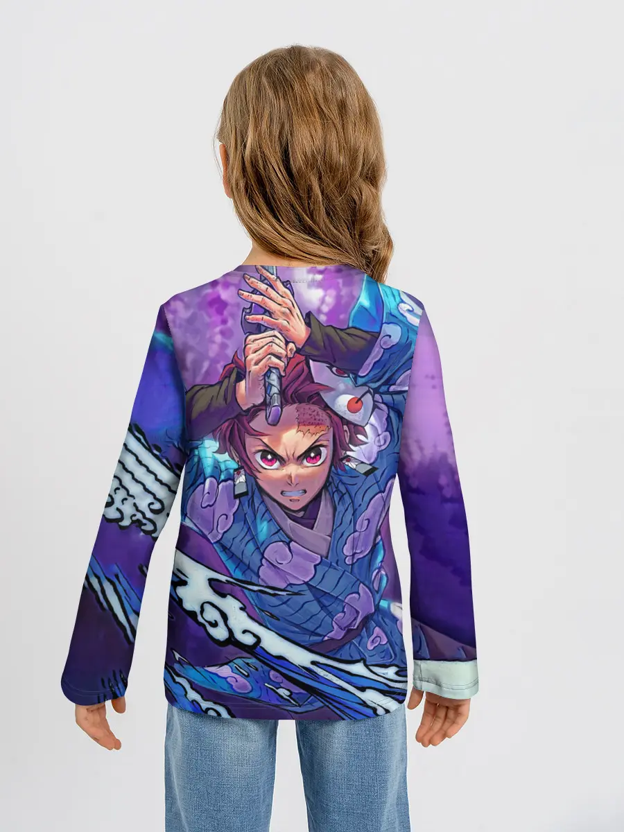 Детский лонгслив / Танджиро камадо Клинок Демонов