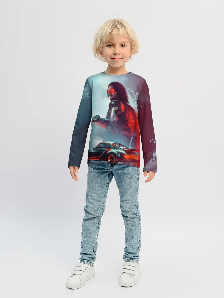 Детский лонгслив / Cyberpunk 2077 | Джонни и Порш