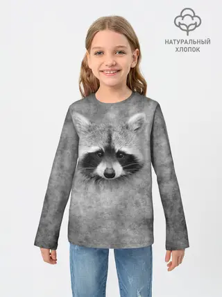 Детский лонгслив / Енот