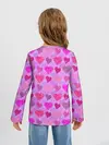Детский лонгслив / Розовые сердечки
