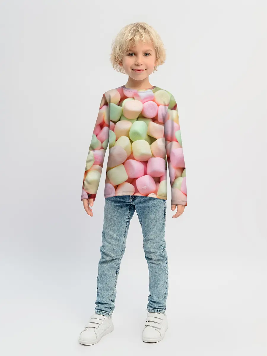 Детский лонгслив / маршмэлов зефирки нежные