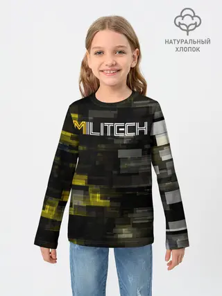 Детский лонгслив / MILITECH камуфляж Cyberpunk 2077