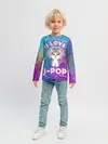 Детский лонгслив / I Love Cat Pop