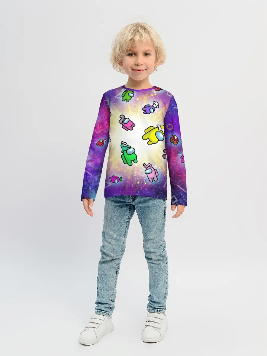 Детский лонгслив / Among us - просто космос