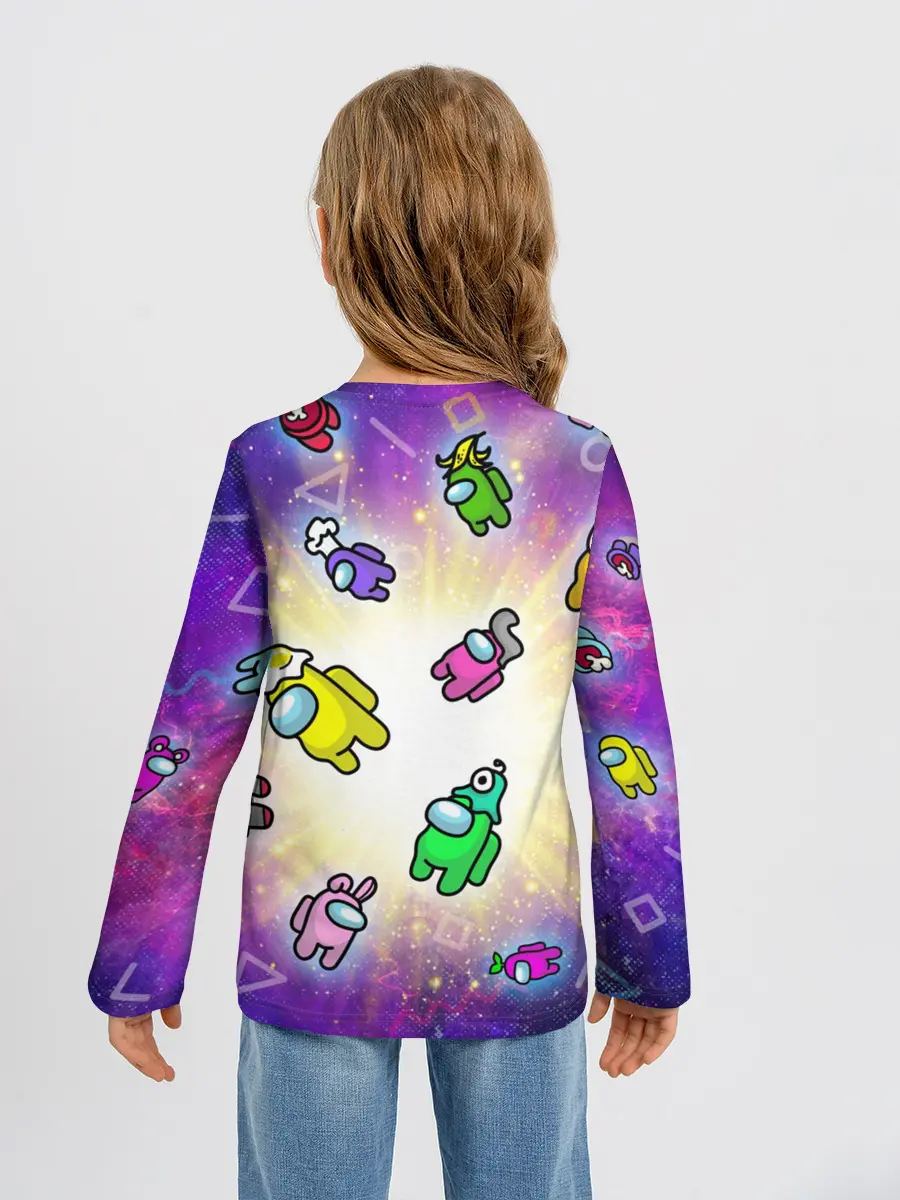 Детский лонгслив / Among us - просто космос