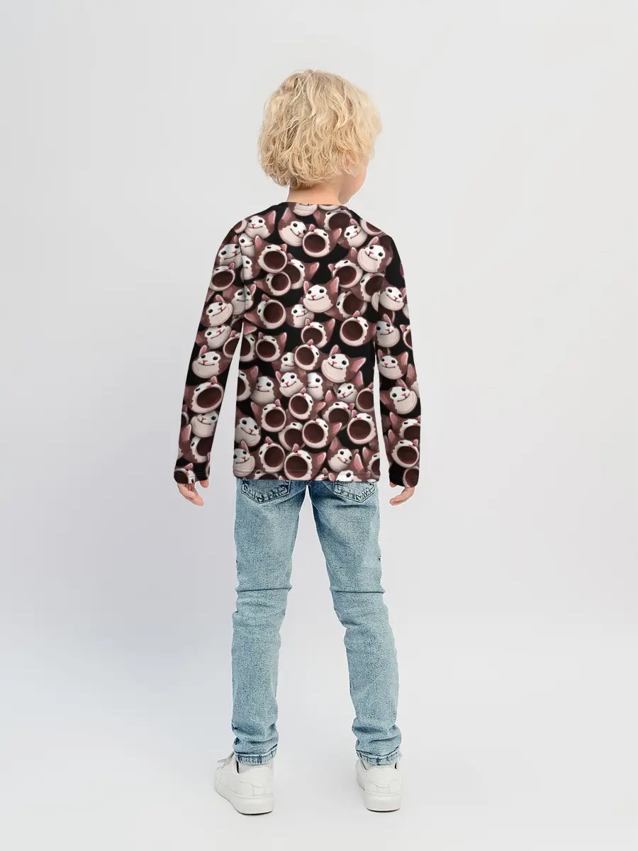 Детский лонгслив / Popping cats