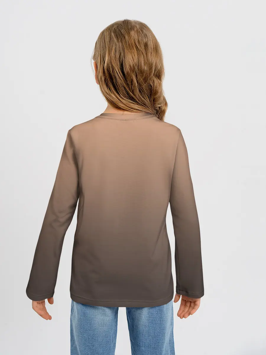 Детский лонгслив / девочка сова с топром