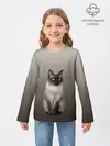 Детский лонгслив / Сиамский кот голубые глаза