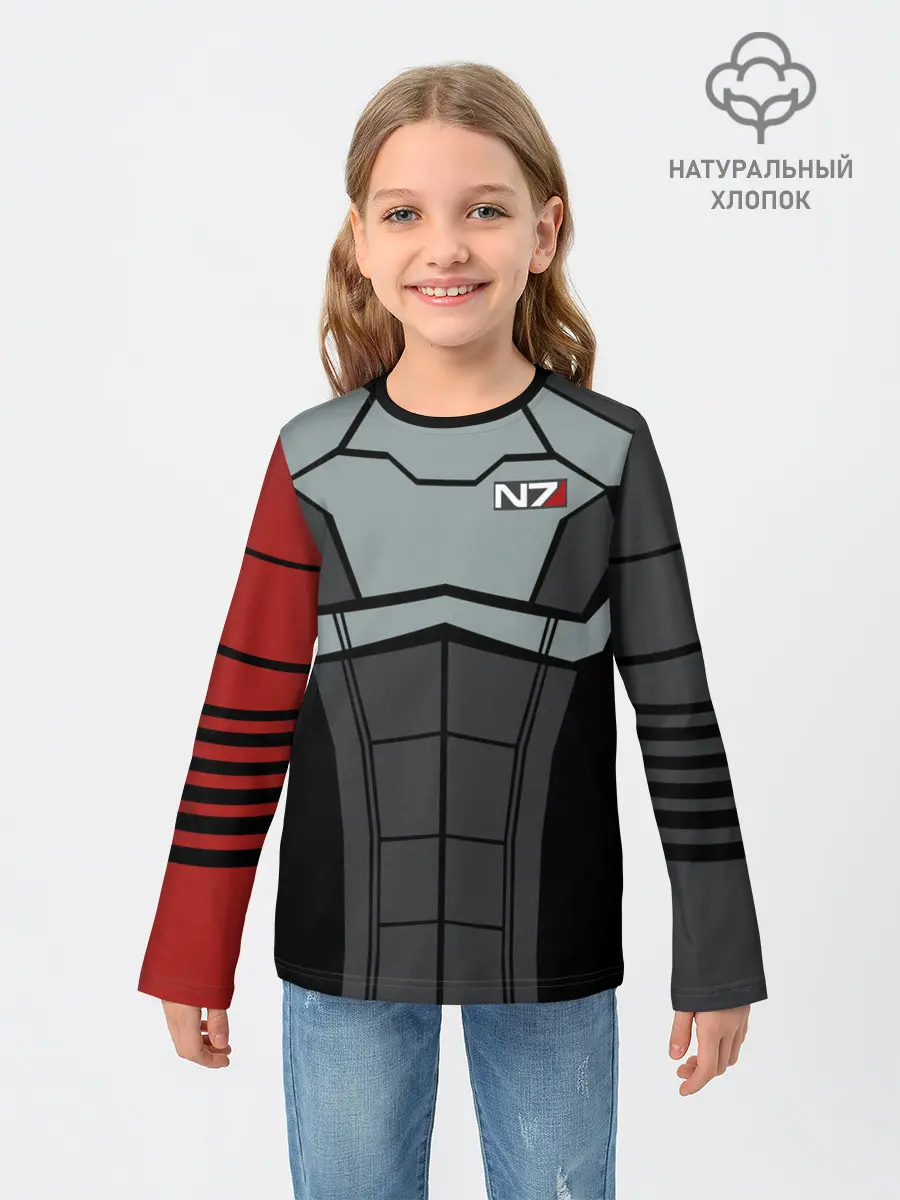 Детский лонгслив / КОСТЮМ N7 | MASS EFFECT N7 | МАСС ЭФФЕКТ Н7