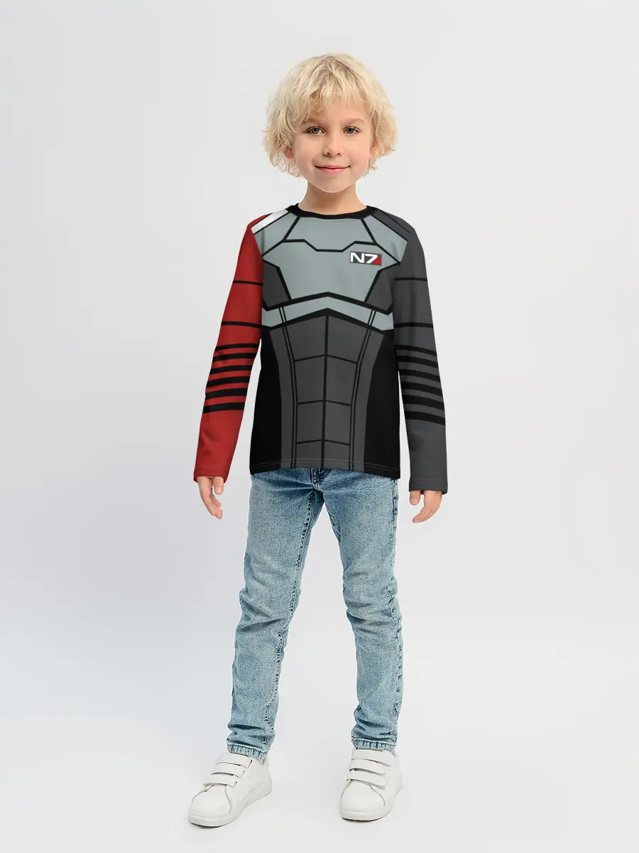 Детский лонгслив / КОСТЮМ N7 | MASS EFFECT N7 | МАСС ЭФФЕКТ Н7