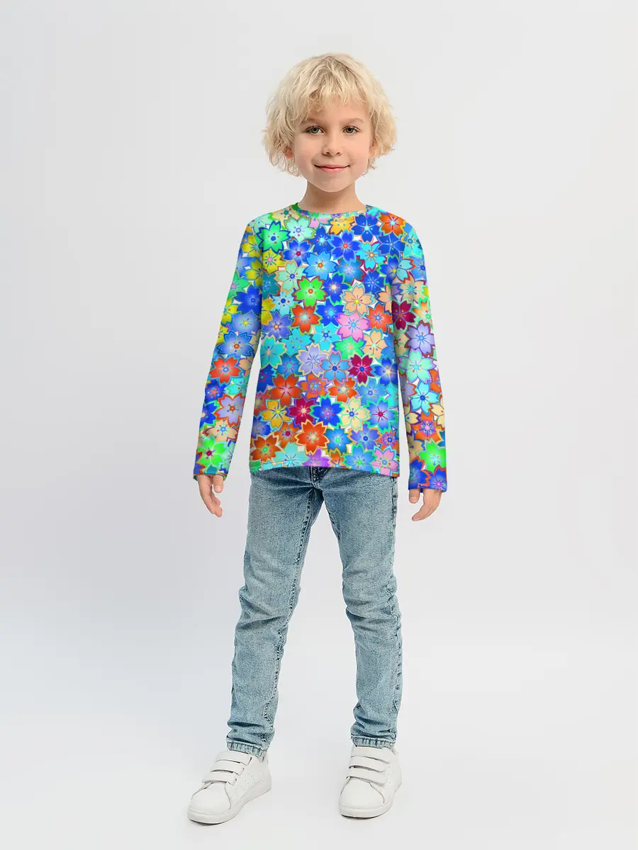 Детский лонгслив / Цветы весны