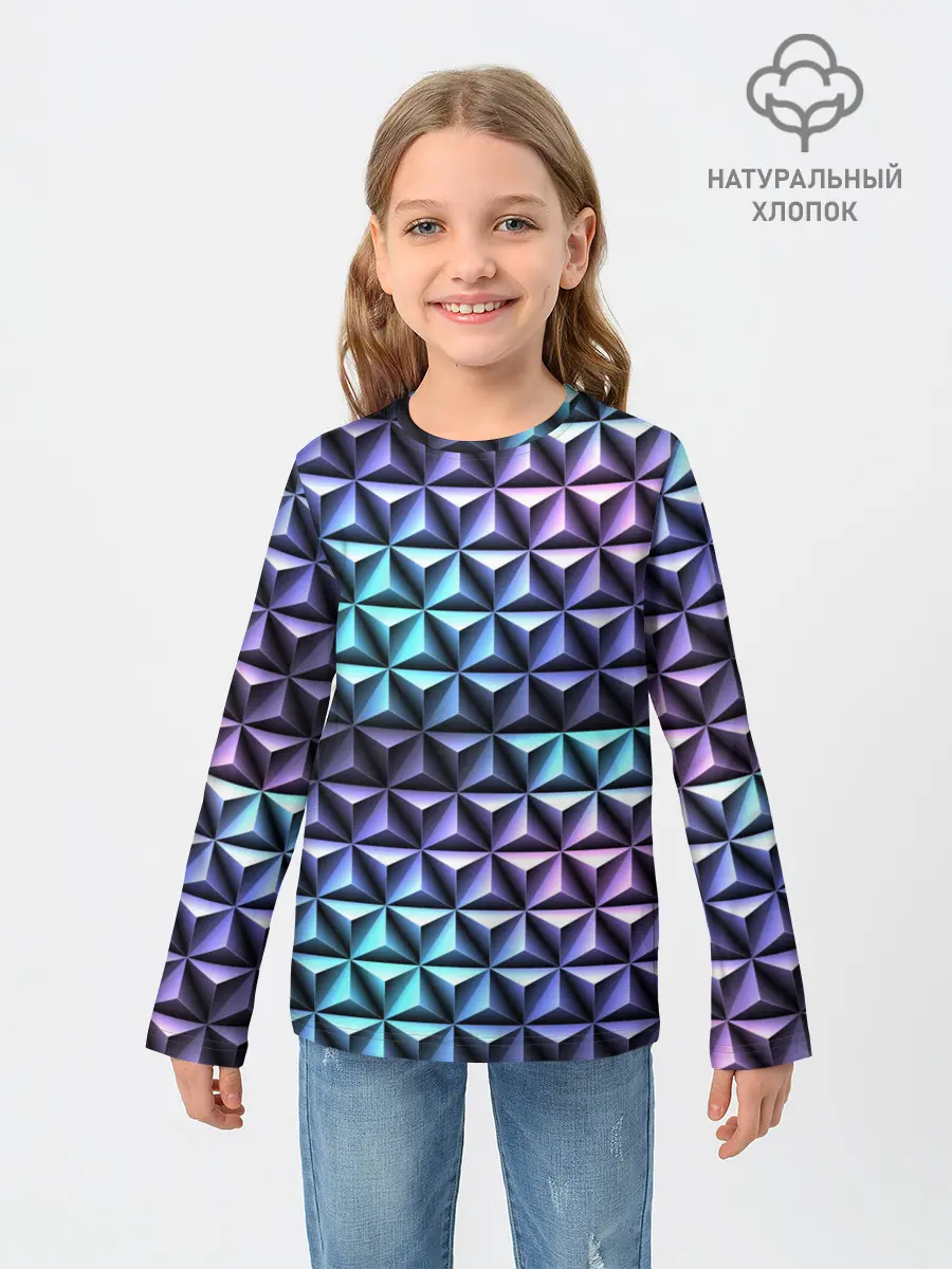 Детский лонгслив / НЕОНОВАЯ СТАЛЬ