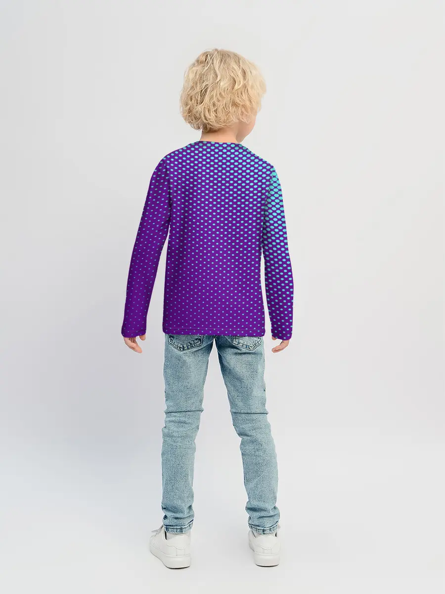 Детский лонгслив / Кот очки наушники модный