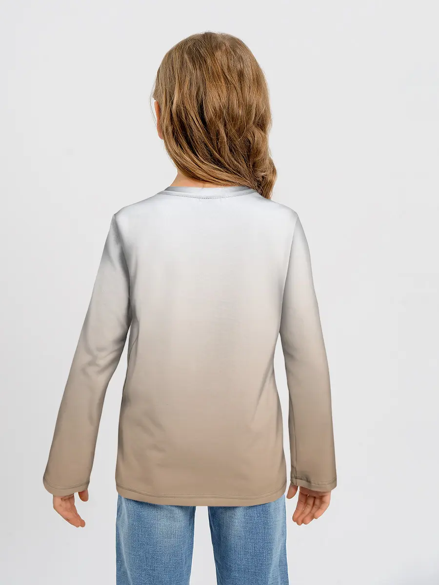 Детский лонгслив / бело-рыжий котенок реализм