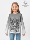 Детский лонгслив / маска сова смерть череп