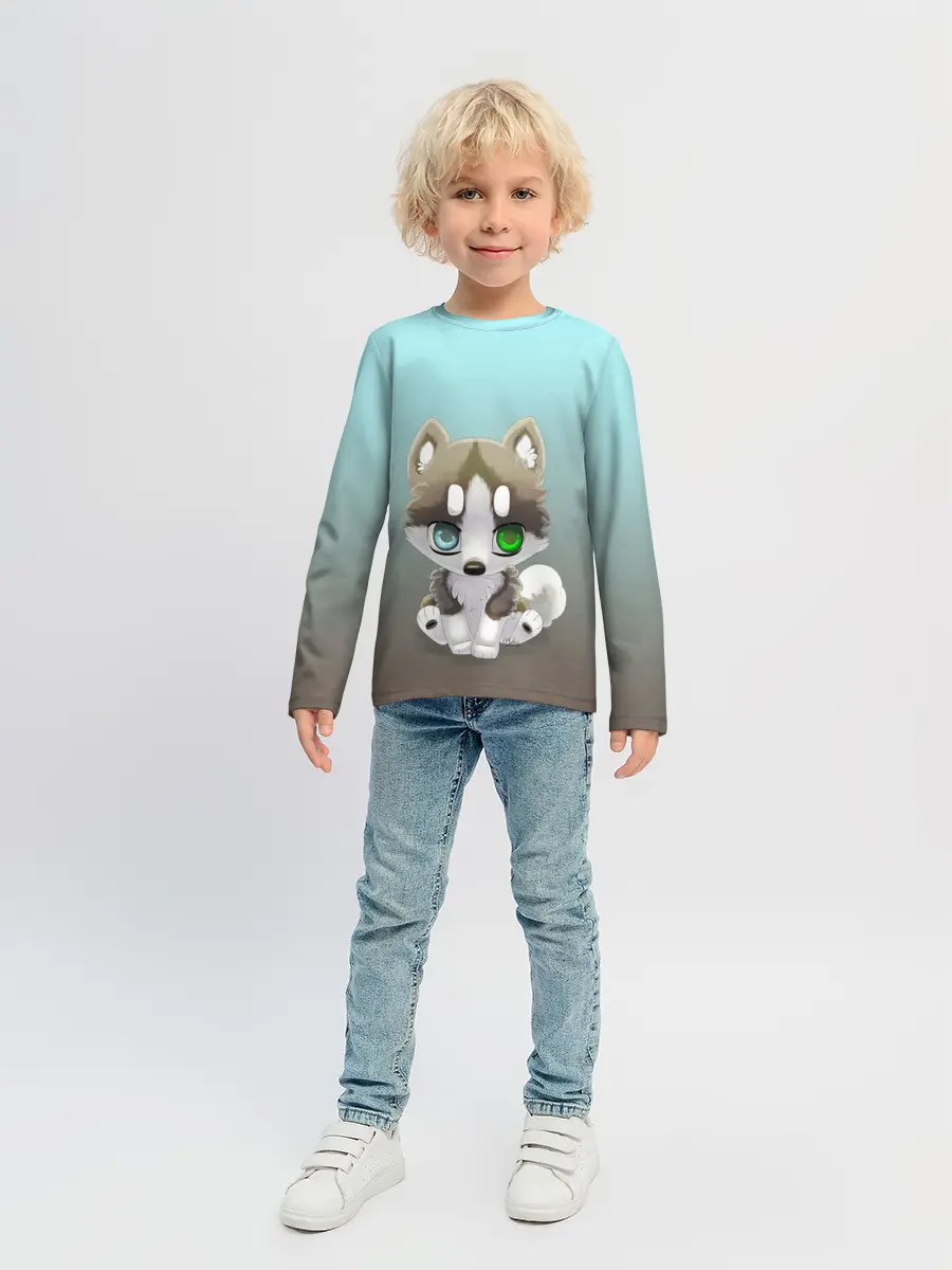 Детский лонгслив / Малыш хаски