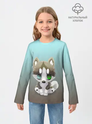 Детский лонгслив / Малыш хаски