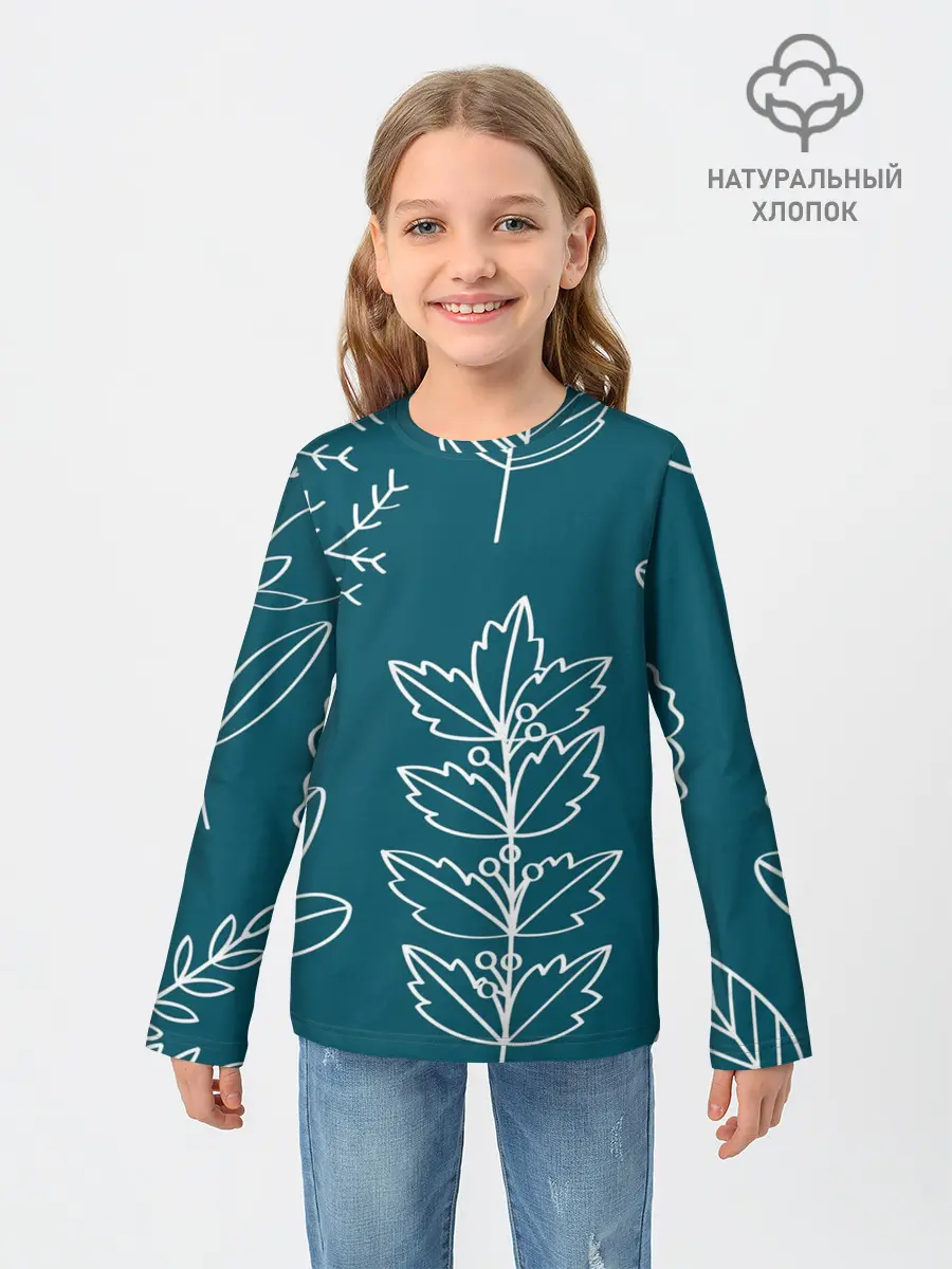 Детский лонгслив / Цветы