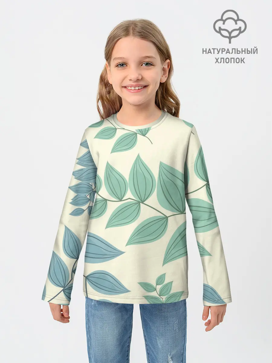 Детский лонгслив / Цветы