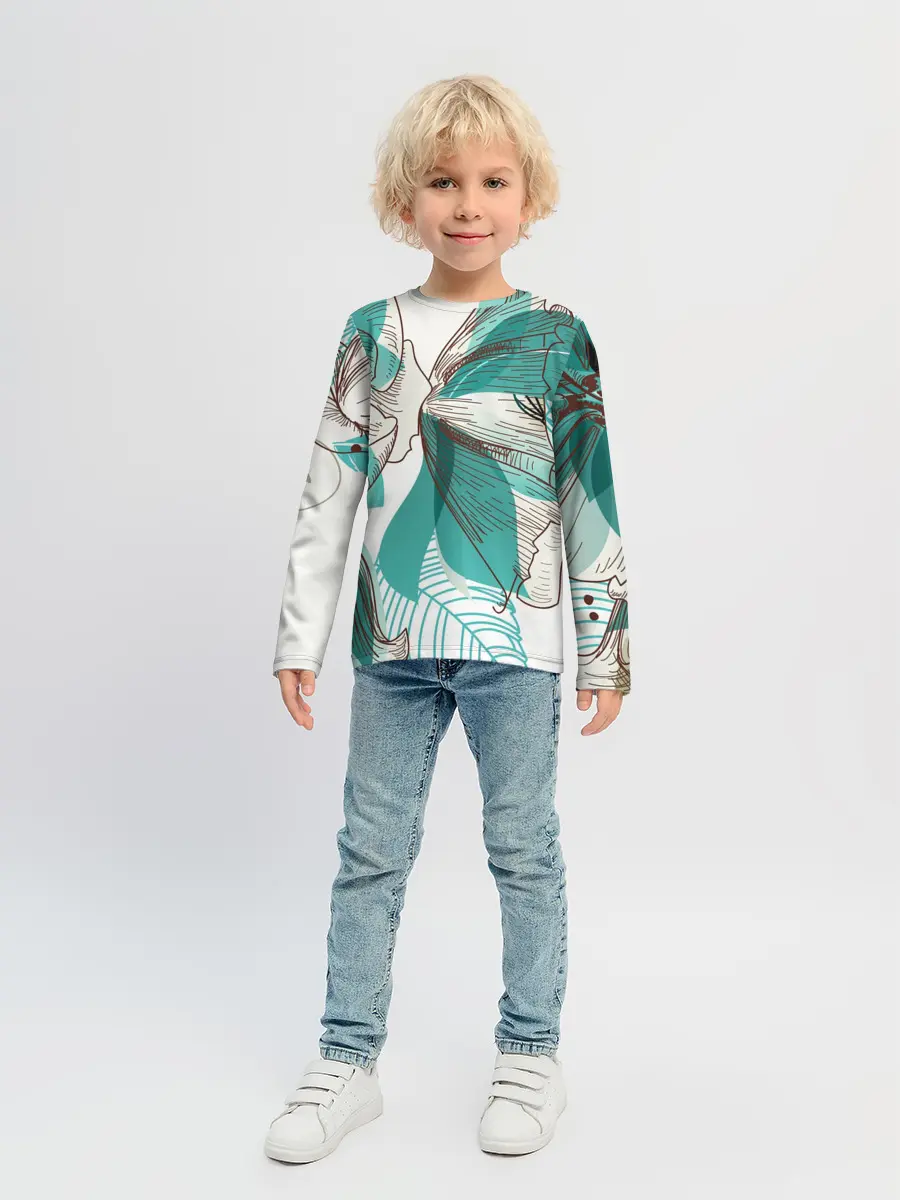 Детский лонгслив / Цветок