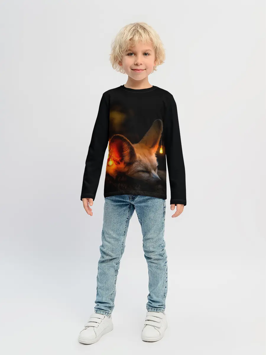 Детский лонгслив / Лисичка с фонариками