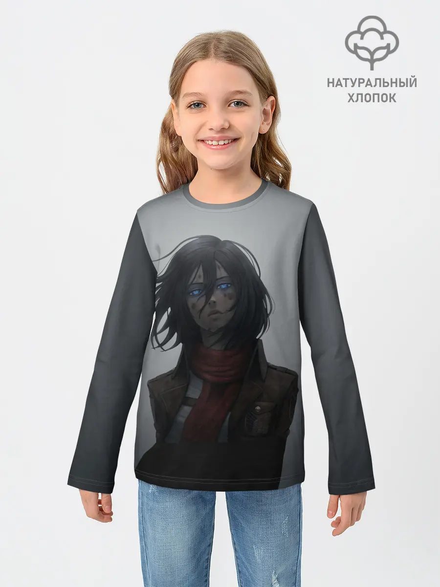 Детский лонгслив / Микаса Аккерман