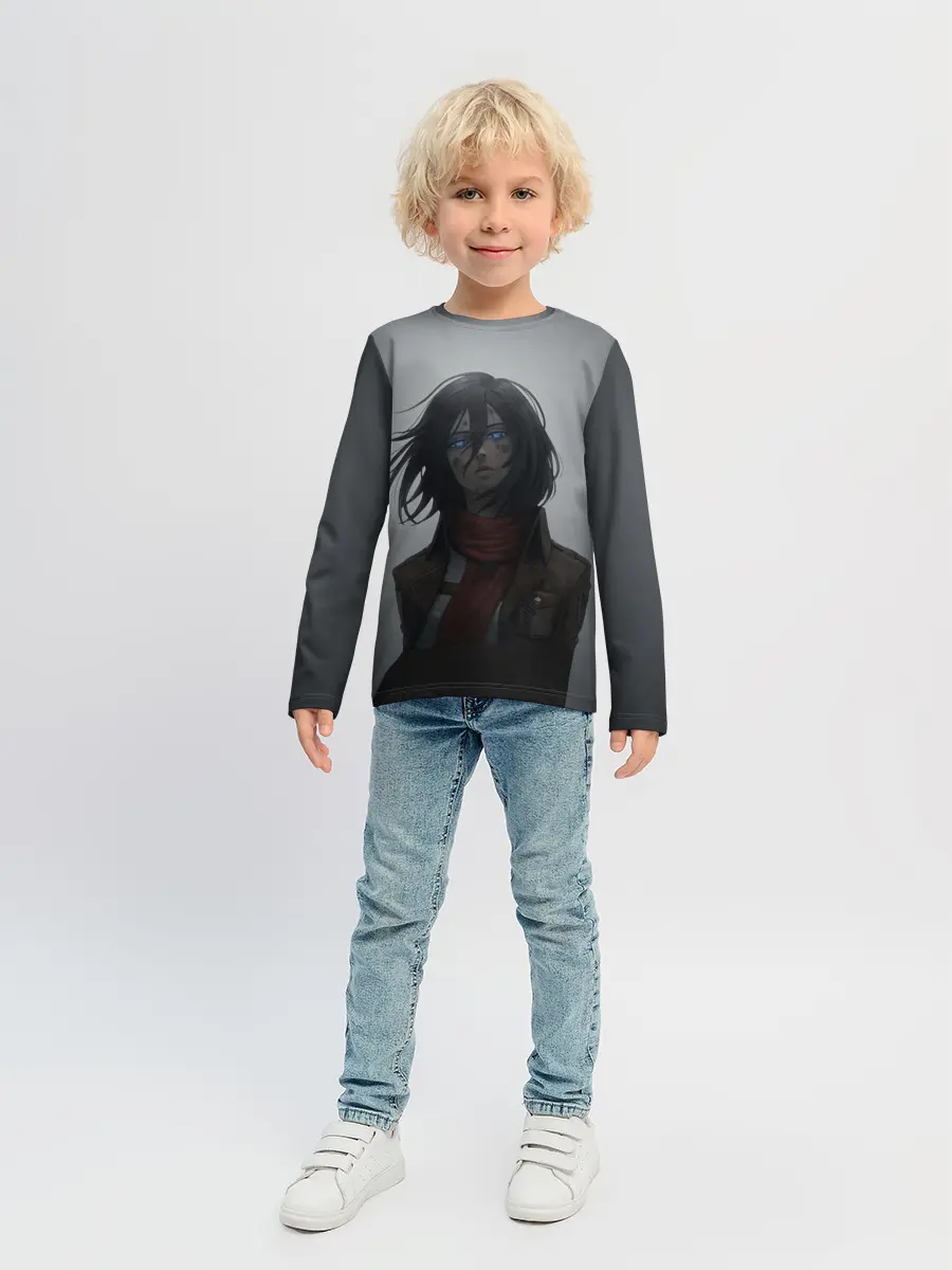Детский лонгслив / Микаса Аккерман
