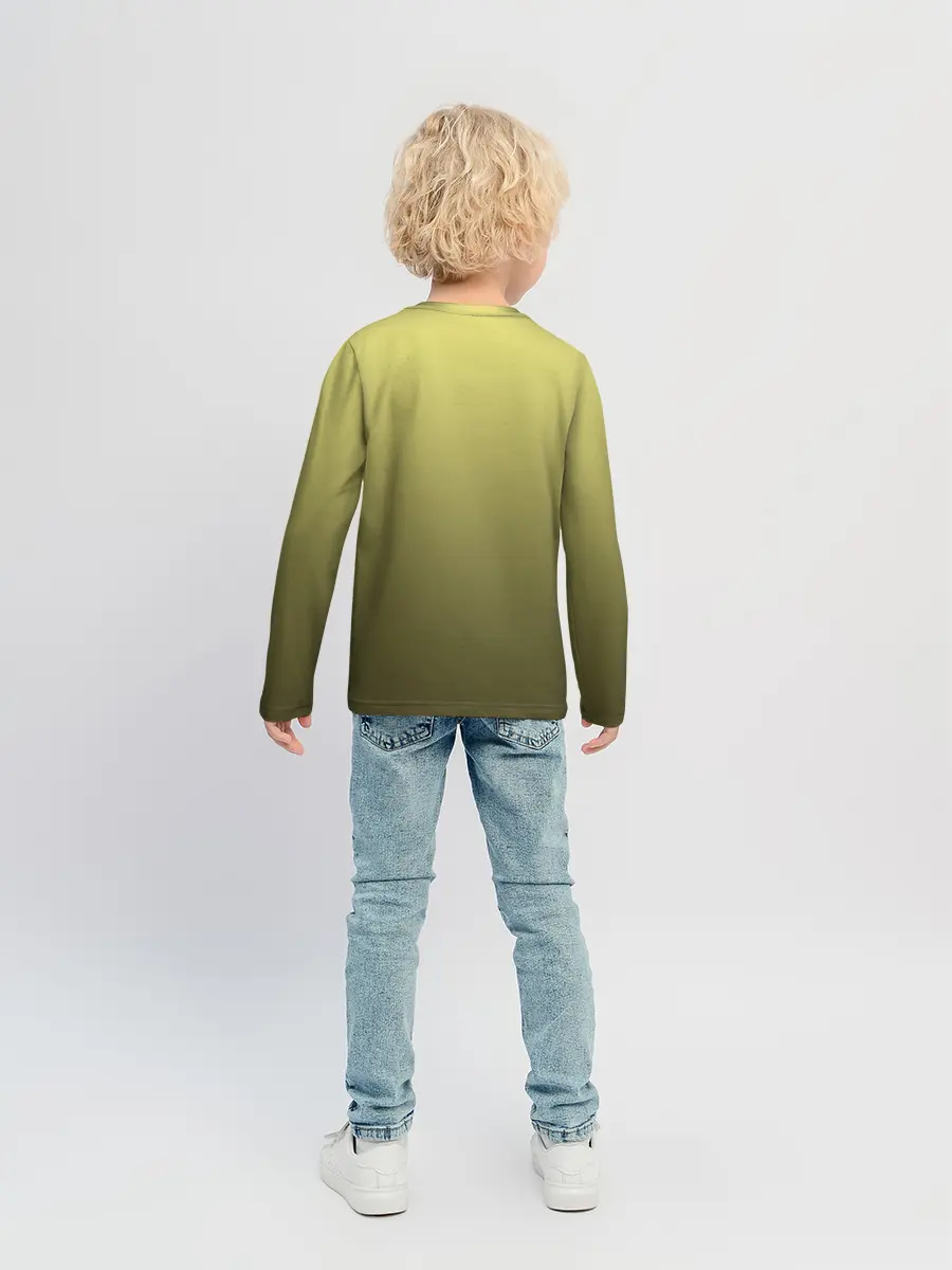 Детский лонгслив / много черных котов