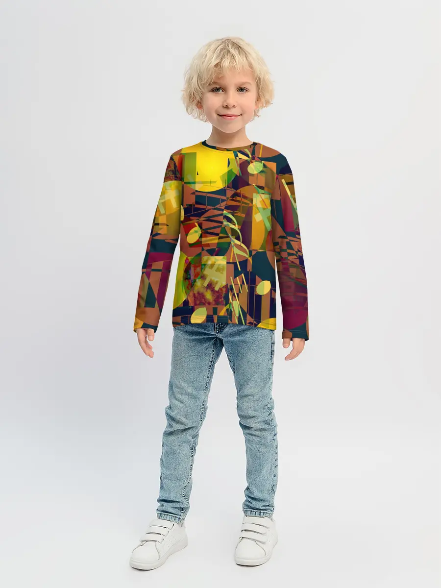 Детский лонгслив / Музыкальный глитч