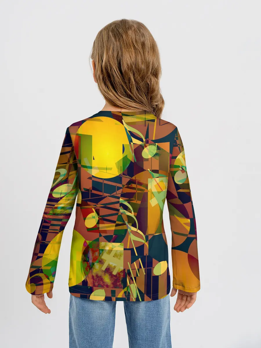 Детский лонгслив / Музыкальный глитч