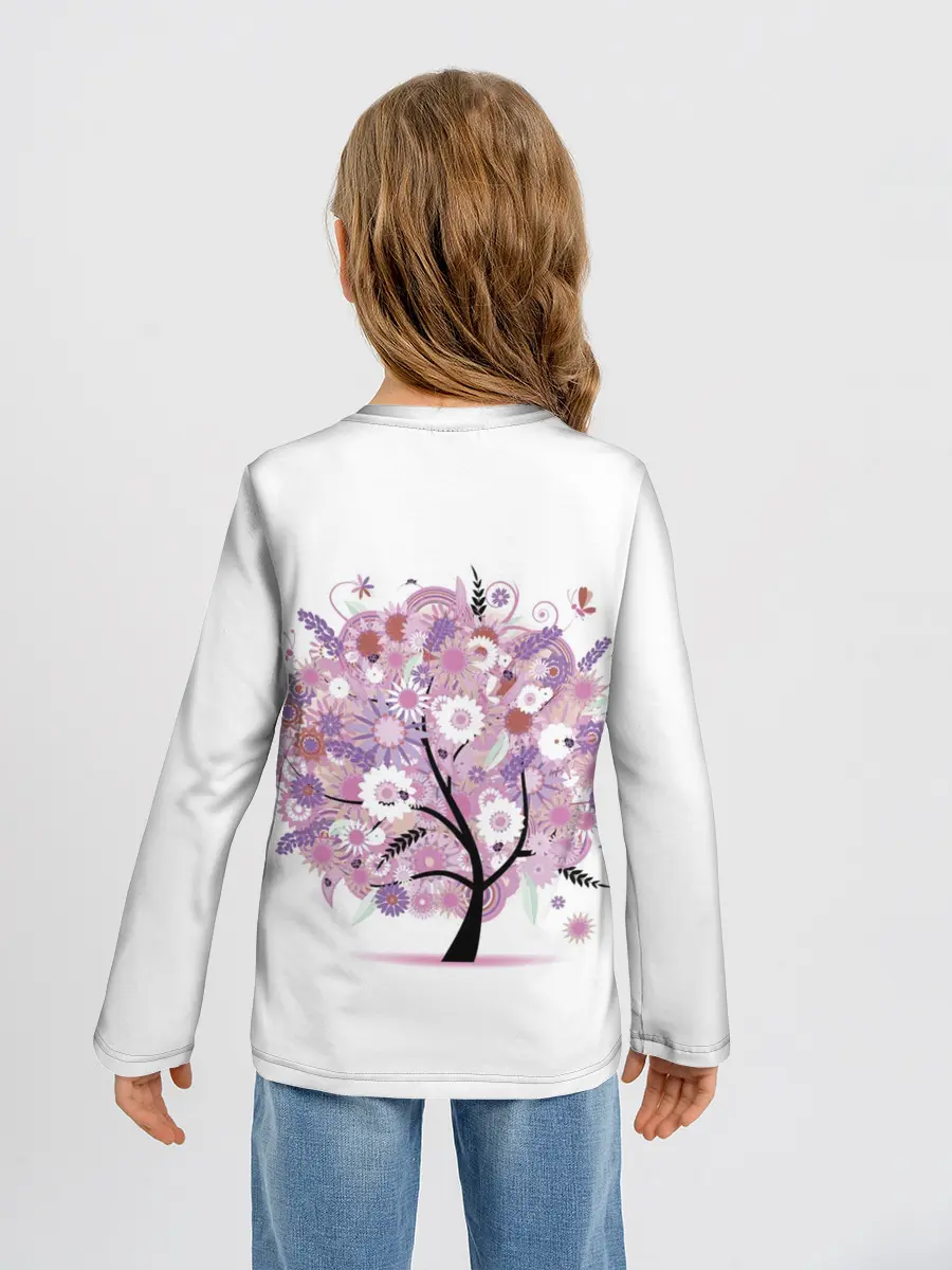 Детский лонгслив / Цветочное Дерево