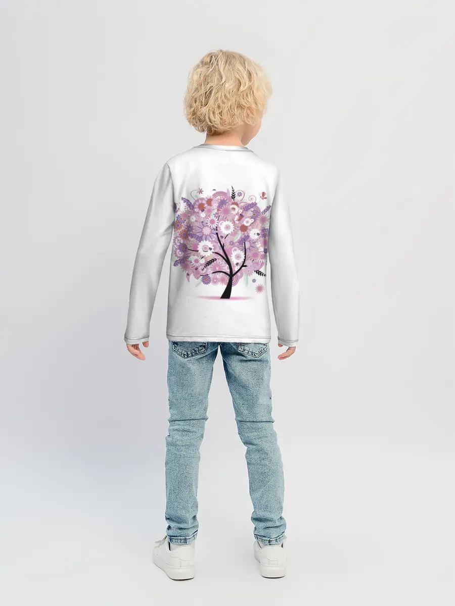 Детский лонгслив / Цветочное Дерево