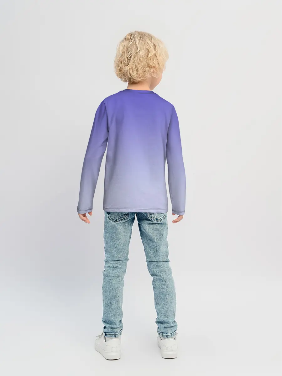 Детский лонгслив / енот акварелью потеки