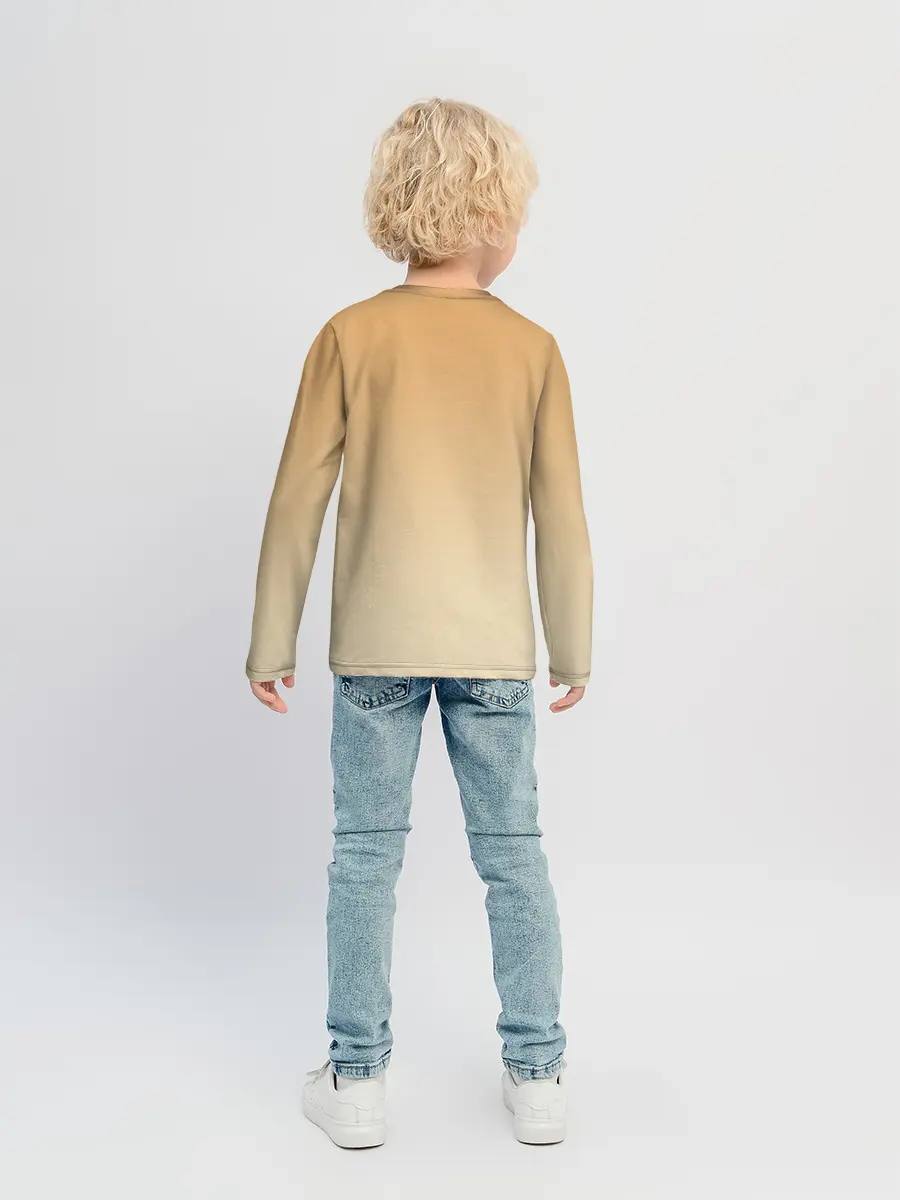 Детский лонгслив / акварельная лиса задумчивости