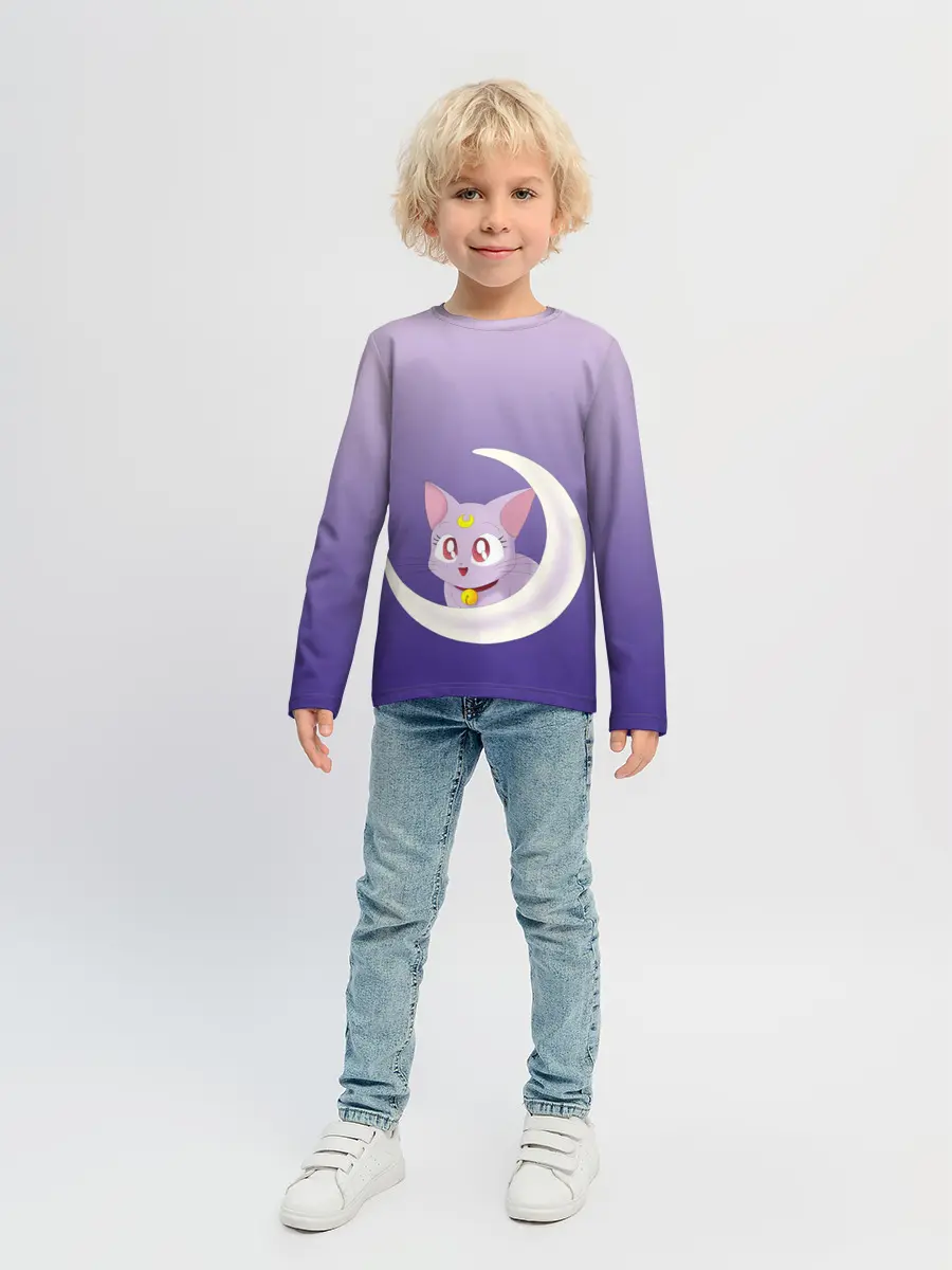Детский лонгслив / кошка из сейлормун