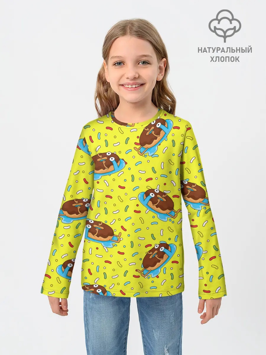 Детский лонгслив / Плачущий пончик