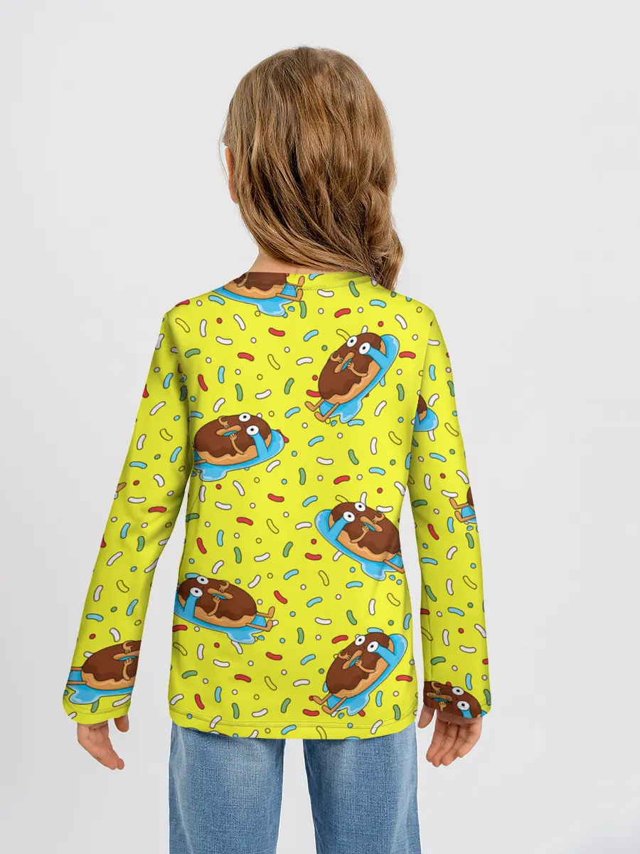 Детский лонгслив / Плачущий пончик