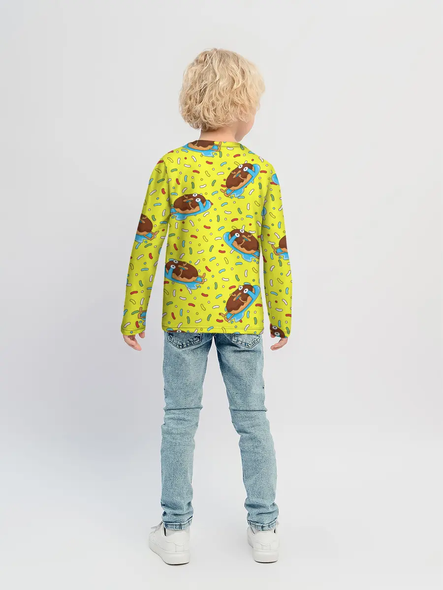 Детский лонгслив / Плачущий пончик