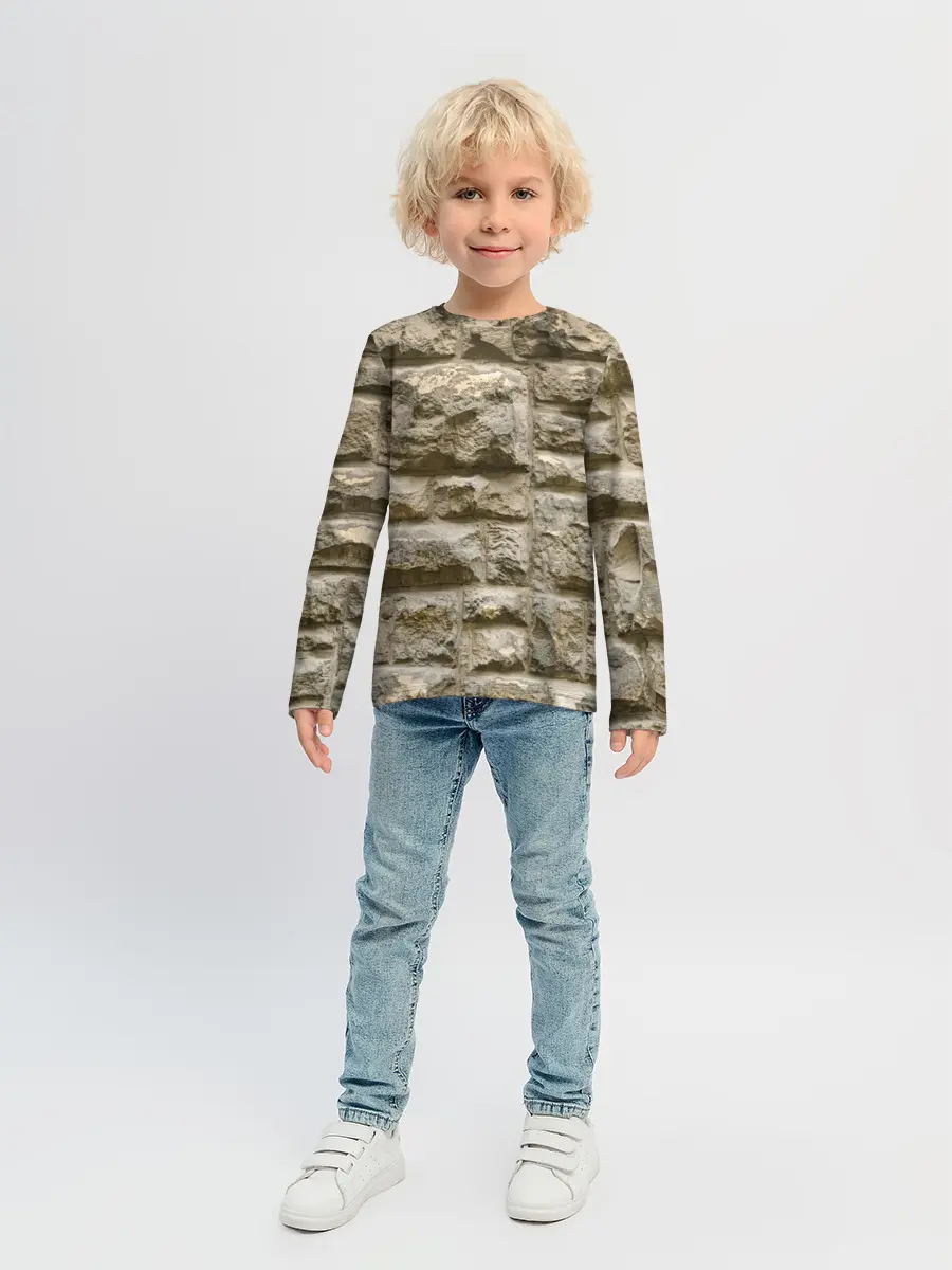 Детский лонгслив / Неровные блоки