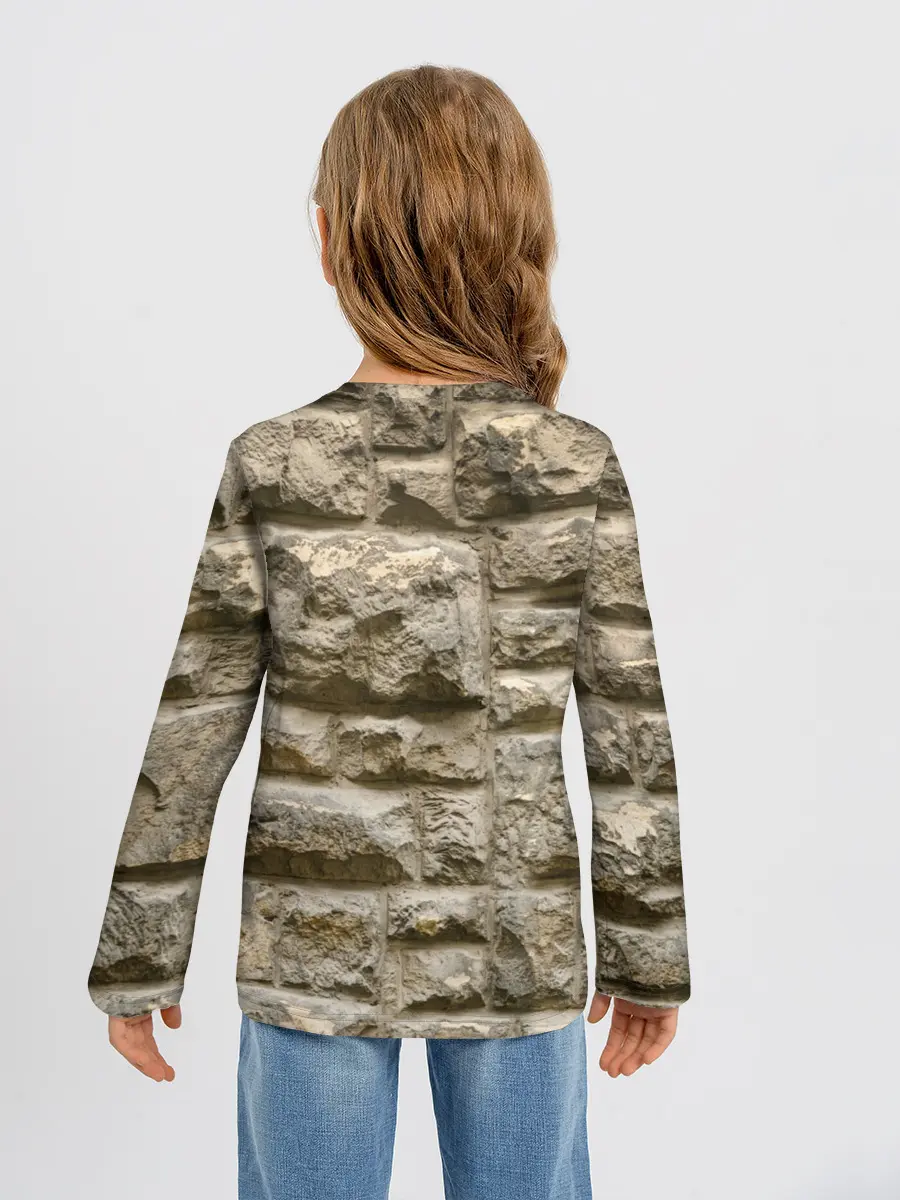 Детский лонгслив / Неровные блоки