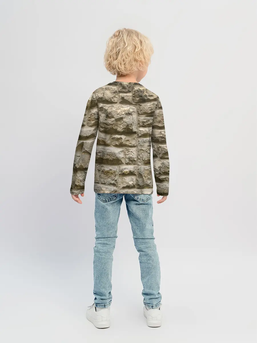 Детский лонгслив / Неровные блоки