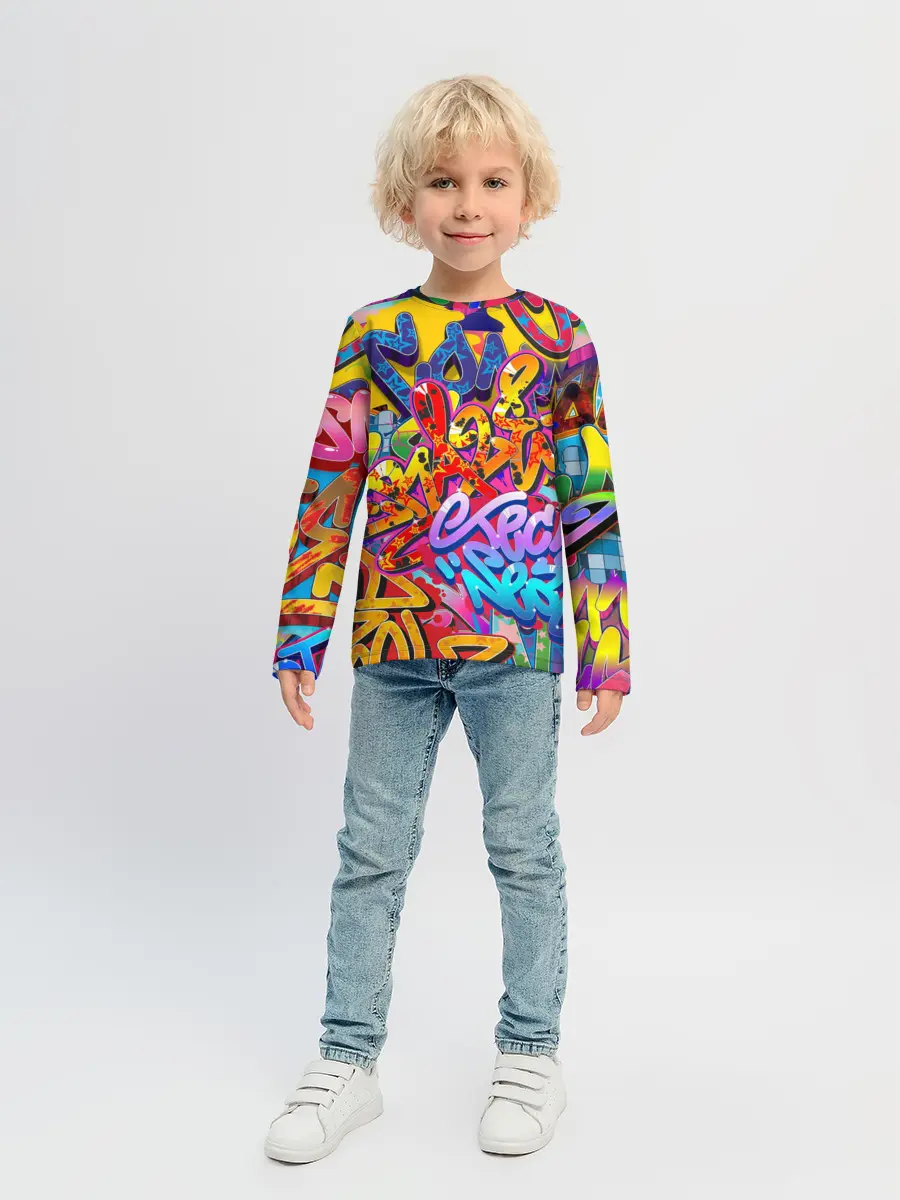 Детский лонгслив / Граффити