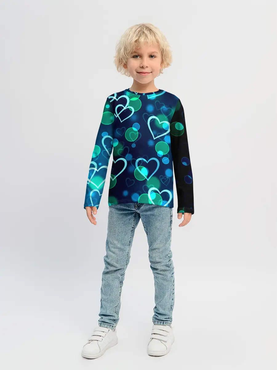 Детский лонгслив / Сердца
