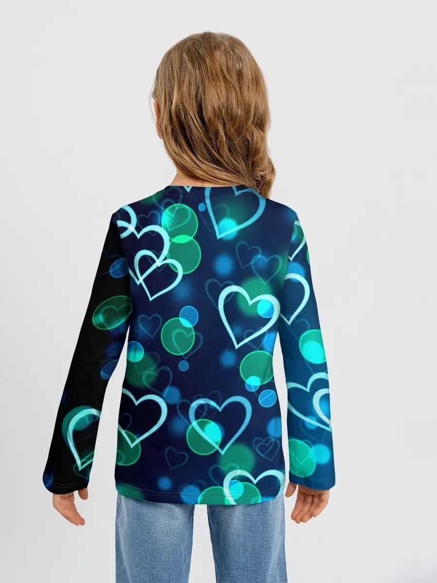 Детский лонгслив / Сердца