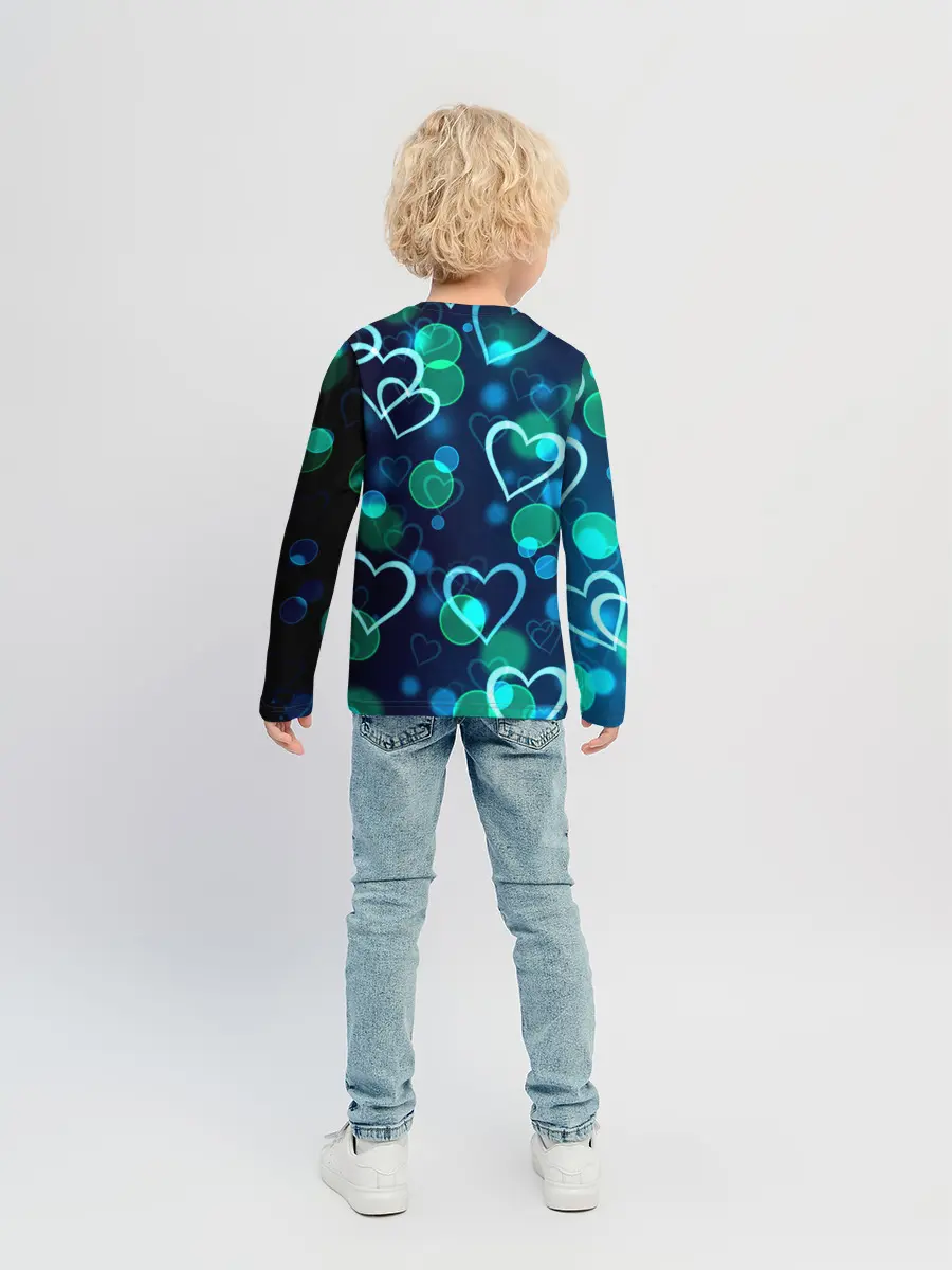 Детский лонгслив / Сердца