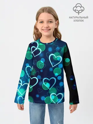 Детский лонгслив / Сердца