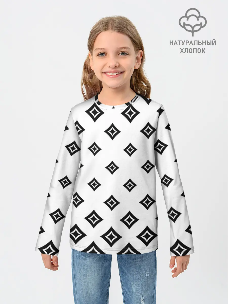 Детский лонгслив / Ромб в ромбе