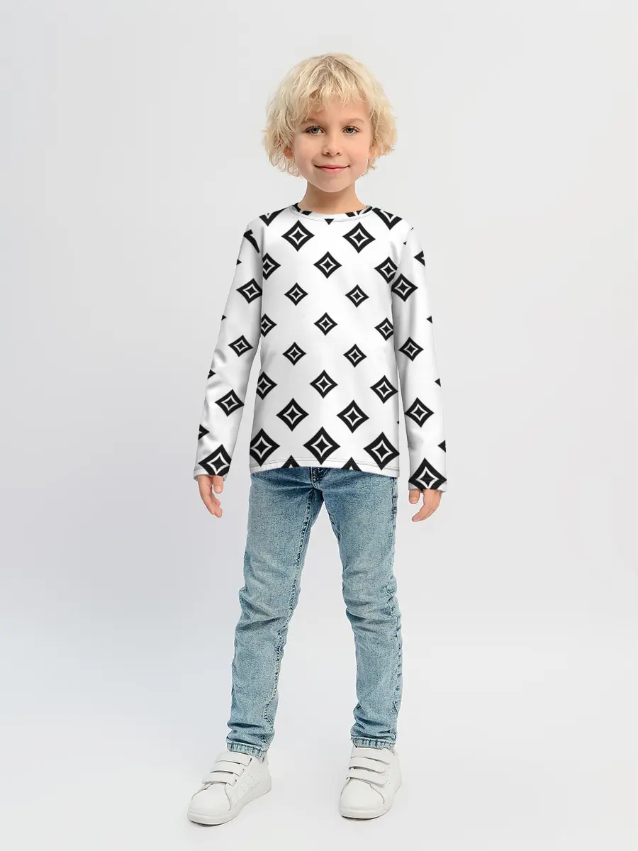 Детский лонгслив / Ромб в ромбе