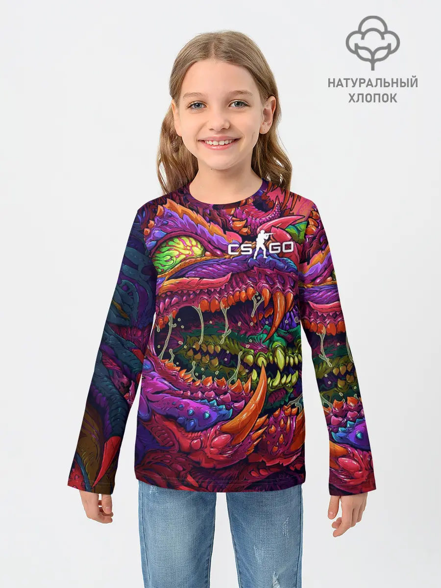 Детский лонгслив / CS GO | Hyper Beast