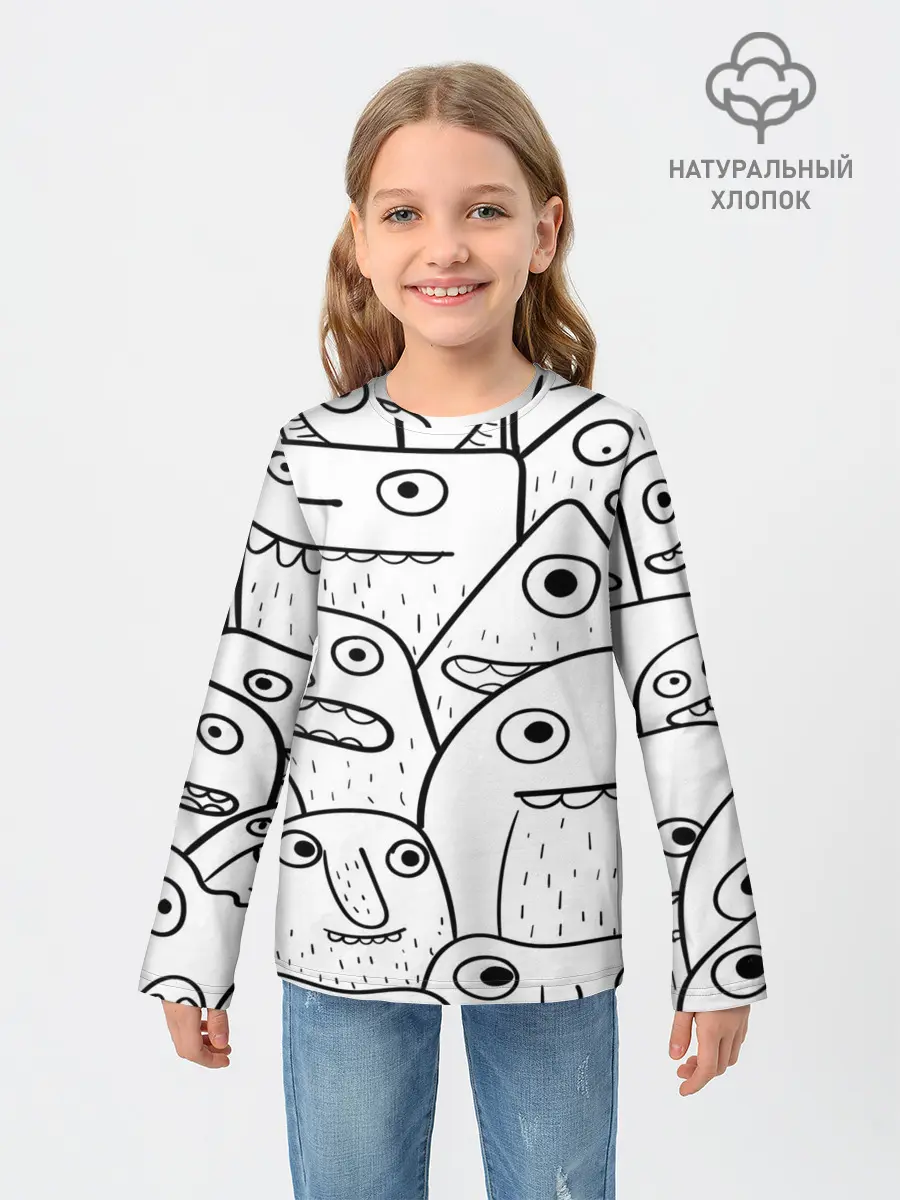 Детский лонгслив / Рожицы